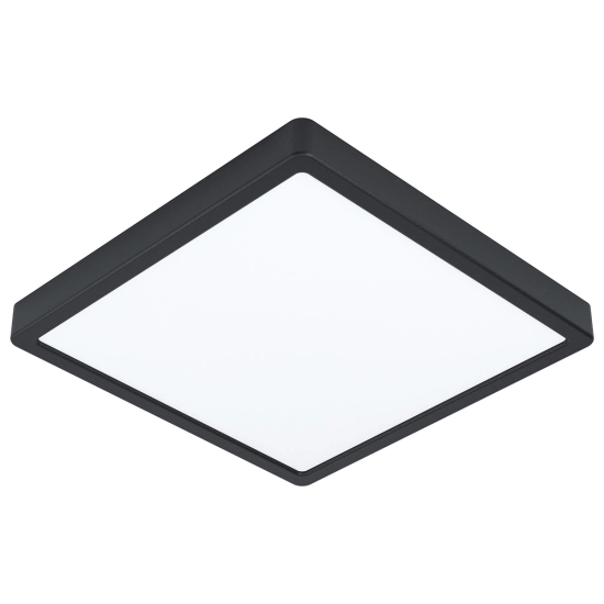 Ponadczasowy, czarno-biały, kwadratowy plafon LED mocowany natynkowo
