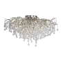 Dekoracyjna lampa sufitowa, srebrne gałązki z wiszącymi kryształkami