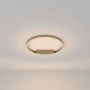Złota lampa sufitowa, ledowy ring do sypialni, barwa ciepła Ø60cm 3000K