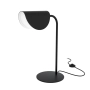 Czarna, designerska lampka do nowoczesnego biura, na żarówkę G9