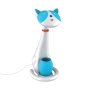 Bajkowa lampka biało-niebieski kotek LED z piórnikiem