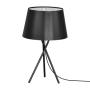 Dekoracyjna lampka stołowa z gustownym, czarnym abażurem