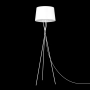 Lampa podłogowa do salonu, nowoczesna lampa stojąca z białym abażurem