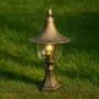 Czarno-złoty lampion z przezroczystym kloszem na żarówkę E27