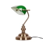 Kultowa lampka bankierska z zielonym kloszem do gabinetu
