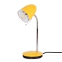 Tradycyjna, żółta lampka biurkowa z wymiennym źródłem światła