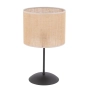 Minimalistyczna, prosta lampka stołowa z jutowym abażurem 52cm wysokości
