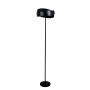 Lampa podłogowa w kolorze czarnym z nowoczesnym abażurem
