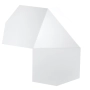 Nietuzinkowa, nowoczesna, biała lampa ścienna o geometrycznym kształcie