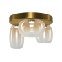 Stylowa lampa sufitowa LED w stylu glamour, trzy różne klosze
