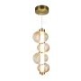 Elegancka lampa wisząca LED w stylu glamour, szklana