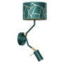 Dekoracyjna lampa ścienna, kinkiet w kolorze zieleni i złota ZIGGY