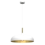 Klasyczna lampa wisząca w kolorze bieli i złota, idealna do jadalni LINCOLN