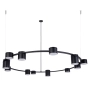 Elegancka lampa wisząca w industrialnym stylu, czarna KODO