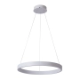 Biała, minimalistyczna lampa wisząca w formie okręgu ⌀80cm, zmienna barwa