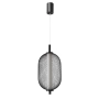 Industrialna lampa wisząca LED w kolorze czarnym, druciana