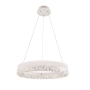 Lampa wisząca LED w kolorze białym, okrąg z imitacją kryształu