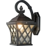 Stylowa, dekoracyjna lampa mocowana na elewacji, oświetlenie tarasu