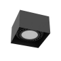 Czarny, nieruchomy spot natynkowy, lampa punktowa 12,2x12,2cm GU10/ES111