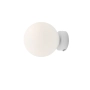 Minimalistyczna, biała lampa ścienna z okrągłym kloszem ⌀14cm