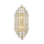 Dekoracyjna, złoto-kryształowa lampa ścienna do eleganckiego salonu