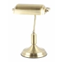 Elegancka lampka biurkowa w stylu bankierskim, kolor mosiądzu