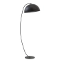 Lampa podłogowa z wygiętą w łuk nogą, czarna
