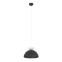 Monochromatyczna lampa wisząca do salonu, czarno-biała