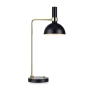 Czarno-złota, loftowa, minimalistyczna, metalowa lampa biurkowa