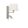 Abażurowa lampa ścienna z dodatkowym światłem LED, idealna do sypialni